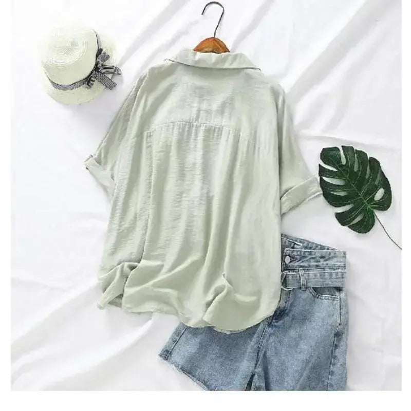 Maternity Cotton Linen Blouse