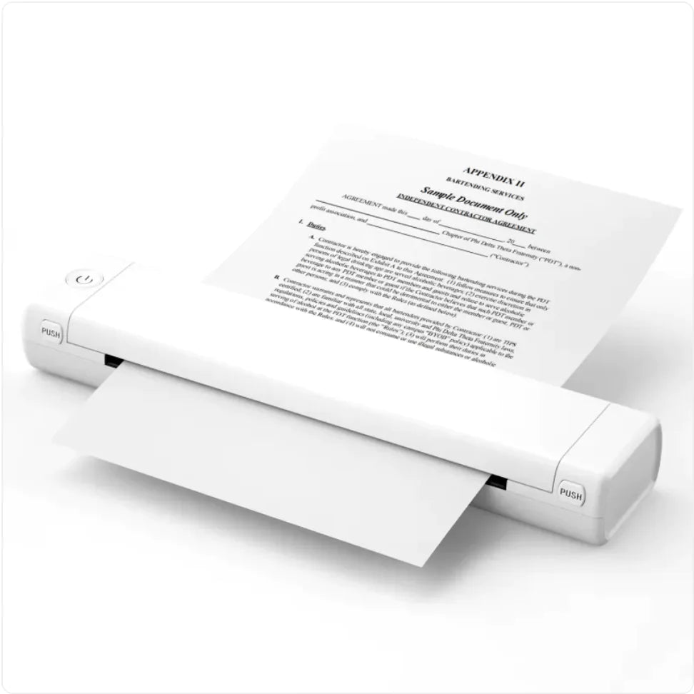 A4 Portable Wireless Bluetooth Thermal Printer for Travel & Mobile Office, Compatible with Tattoo Paper – Phomemo M08F