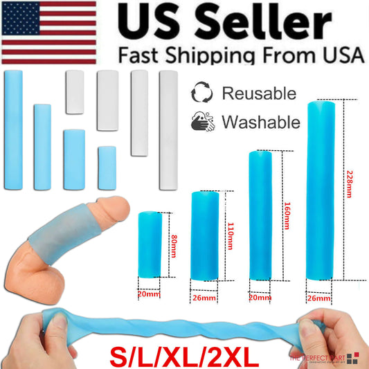 Male Penis-Extender Stretcher Max Vacuum Enhancer Enlarger Silicone Sleeve S-XXL