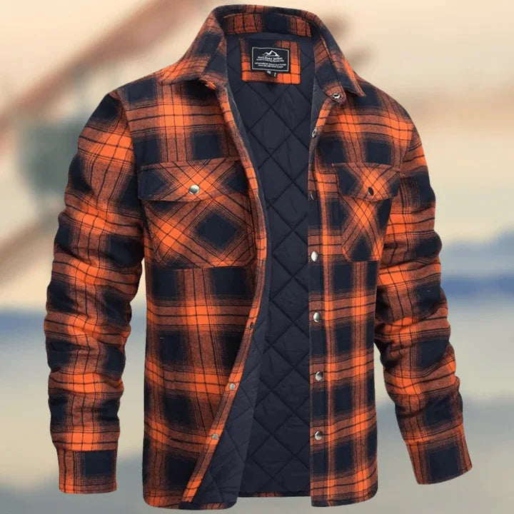 Long Sleeve Thick Checks  Men's Jacket