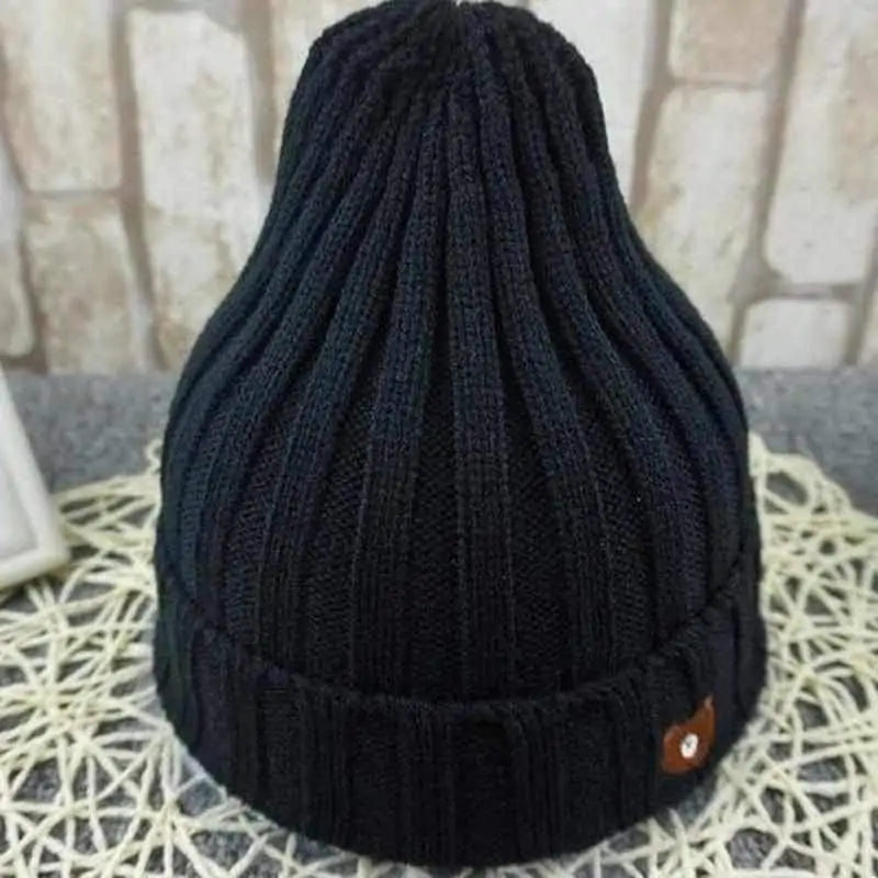 Bear Embroidered Beanie Hat