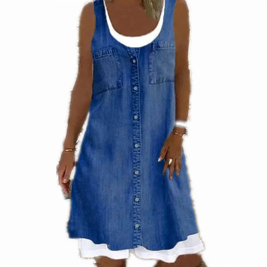 Women's Denim Sleeveless Casual