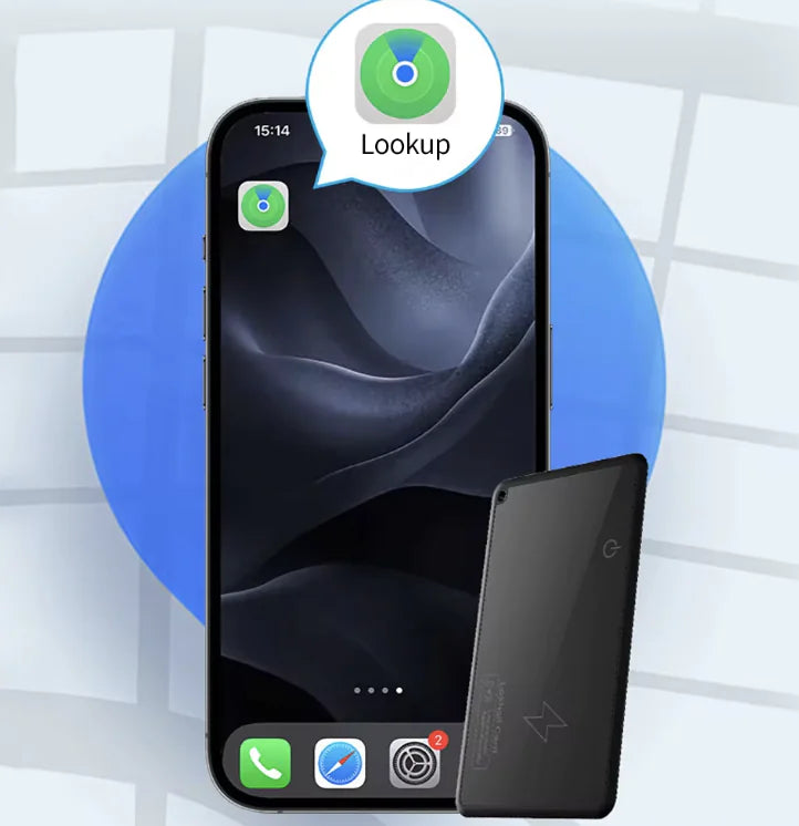 Ultra-Thin Wireless Charging Tracker for Apple Find My - MFi Certified, for Keys and Bags