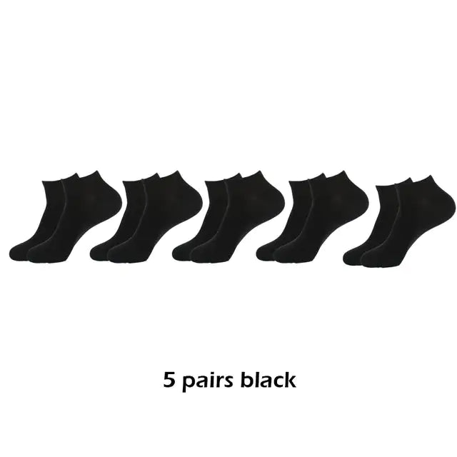 10 Pairs Men's Breathable Ankle Socks Cotton, White, Grey, Black - Ty Marcket