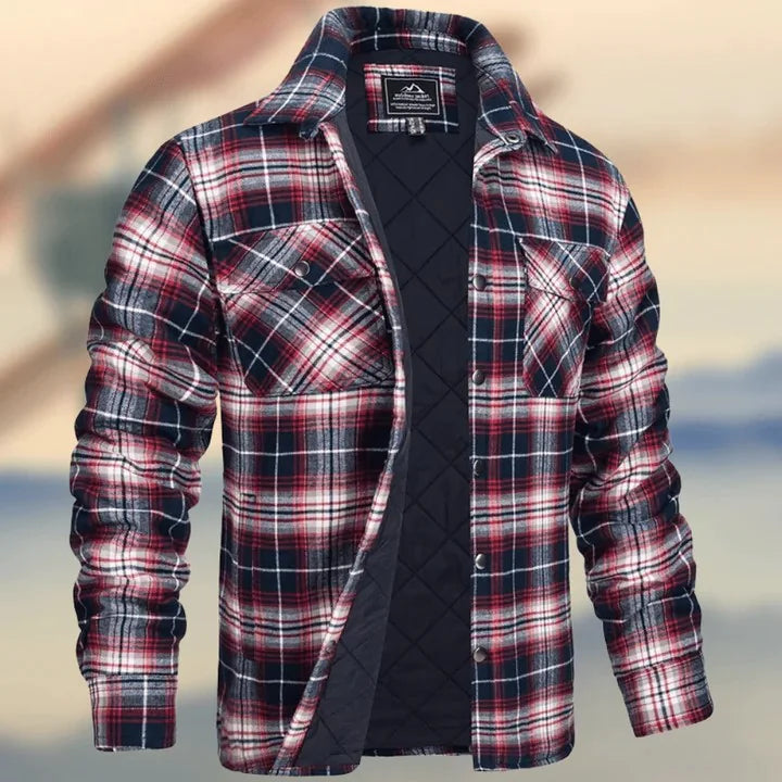 Long Sleeve Thick Checks  Men's Jacket