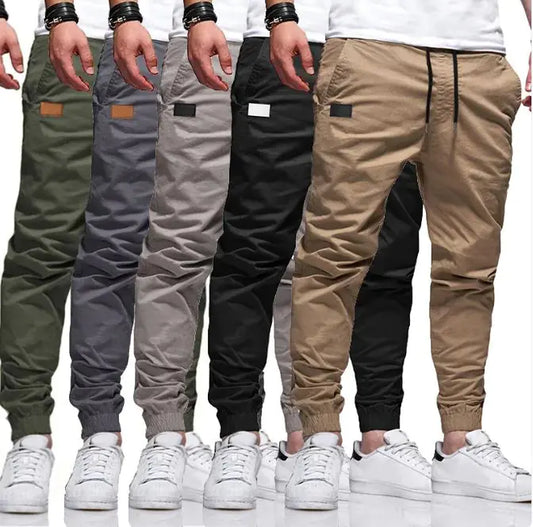 Youth Fashion Casual Tether Loose Cargo Ankle Banded Pants