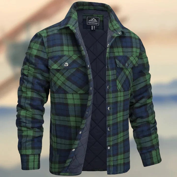 Long Sleeve Thick Checks  Men's Jacket