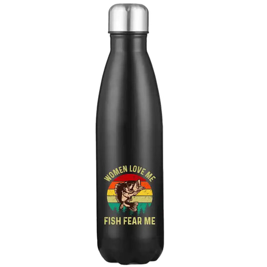 Women Love Me Fish Hate Me 17oz Stainless Water Bottle