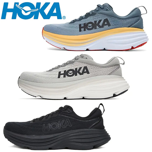 HOKA Bondi 8 Sport Running Shoes: Breathable, Anti-Slip Cushioning for Men and Women