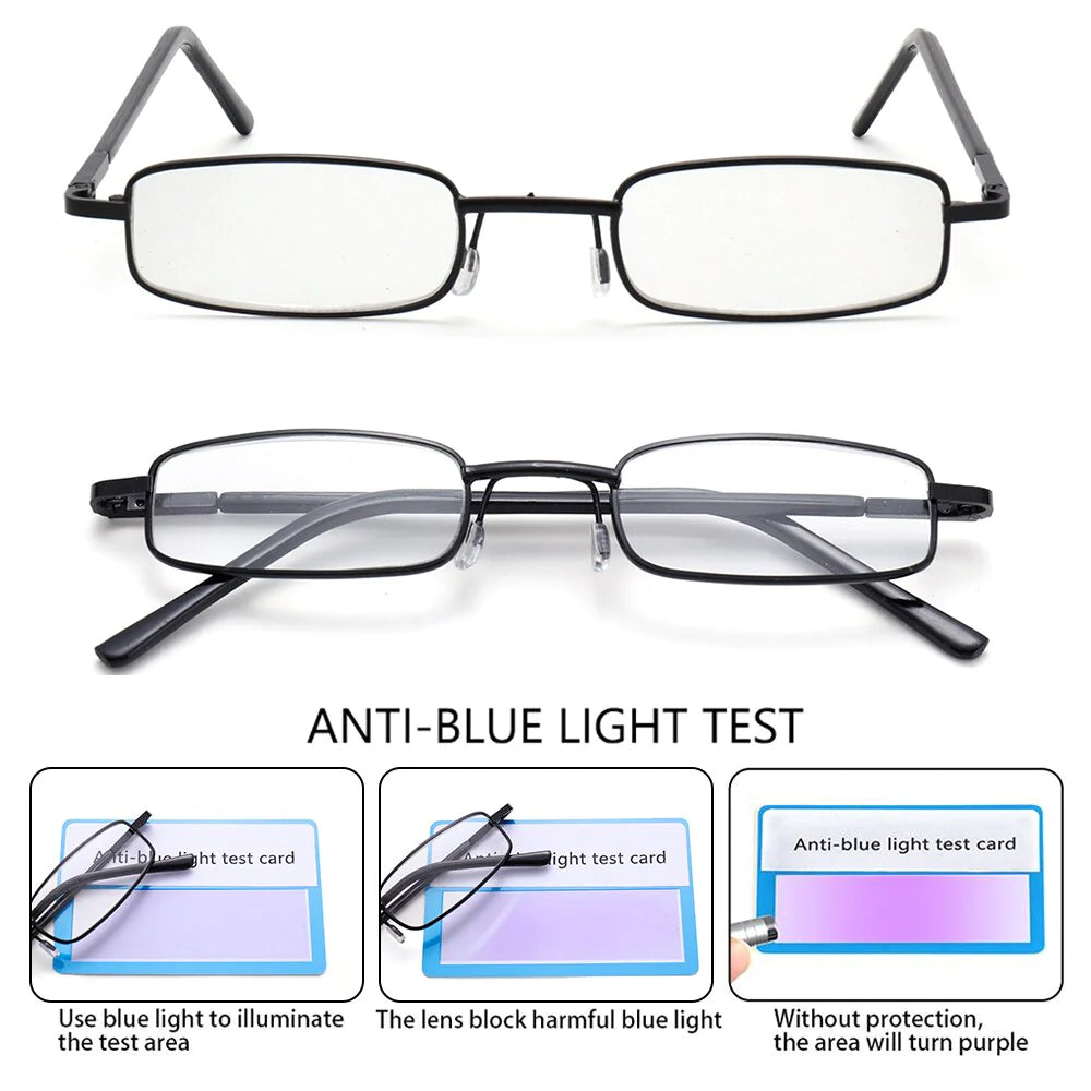 Classic HD Spring Compact Reading Glasses Readers Travel Slim Design with Case