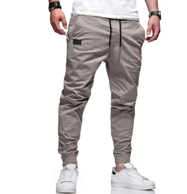 Youth Fashion Casual Tether Loose Cargo Ankle Banded Pants