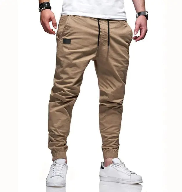 Youth Fashion Casual Tether Loose Cargo Ankle Banded Pants