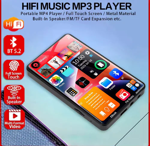 4-Inch Bluetooth MP3 Player with Built-In Speaker