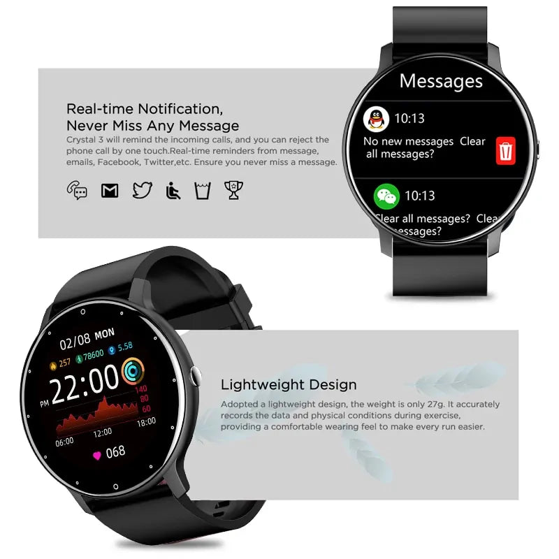 Men's Full Touch Screen Sport Smart Watch