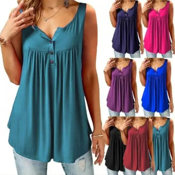 Casual Women Tank Tops Solid Color