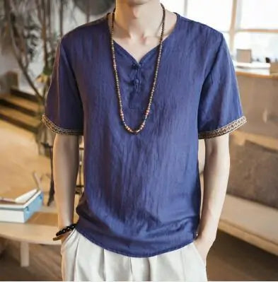 Linen Vintage T Shirt For Men