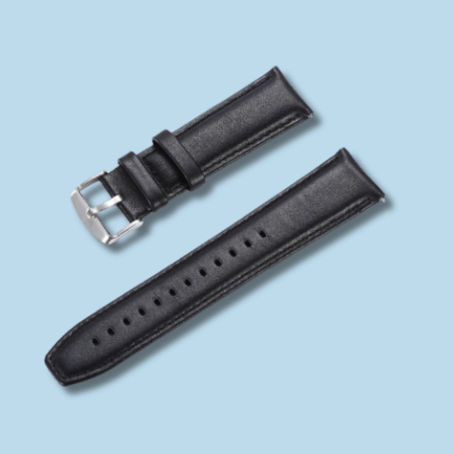 Black Leather Watch Band