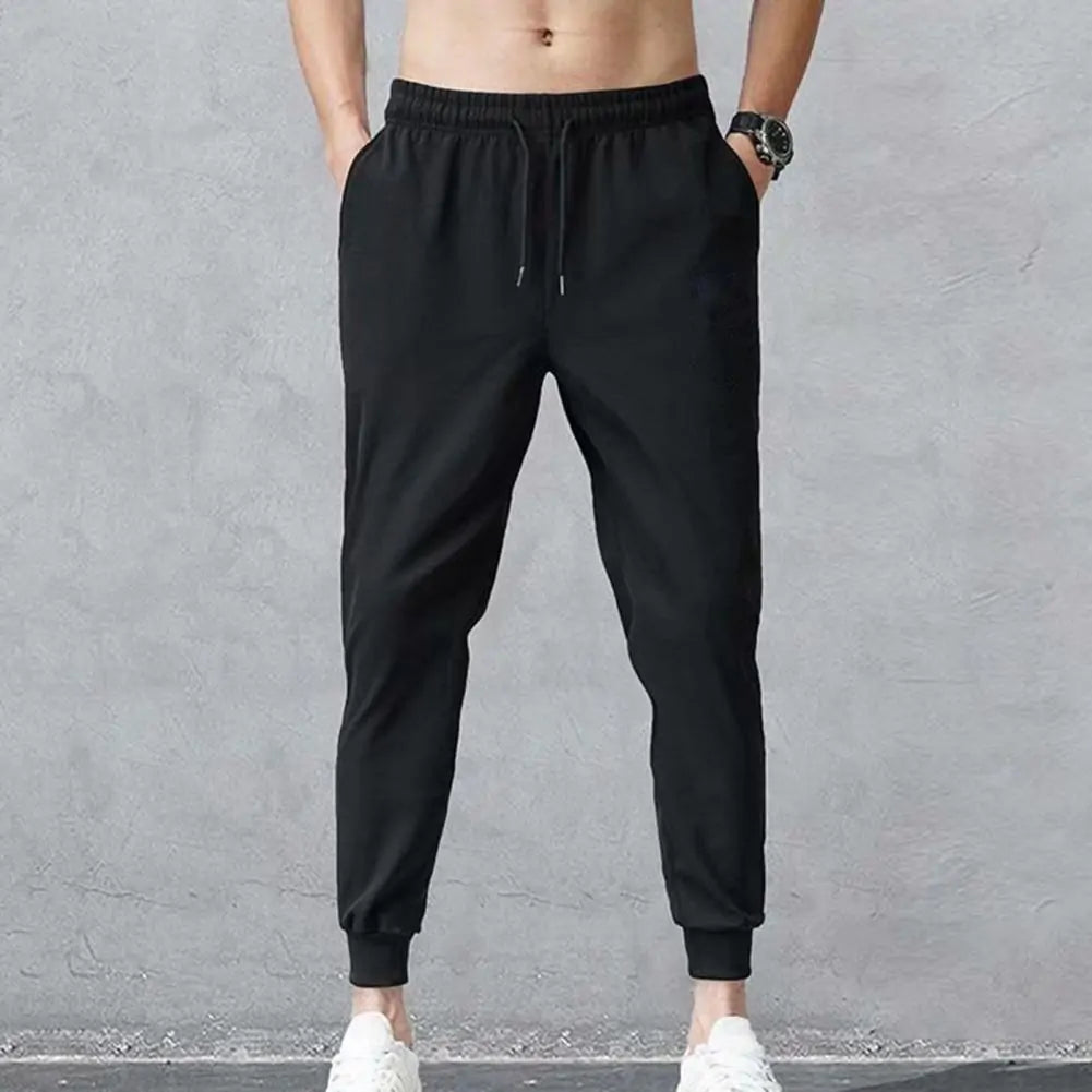 Men Trousers Adjustable Ankle-Tied