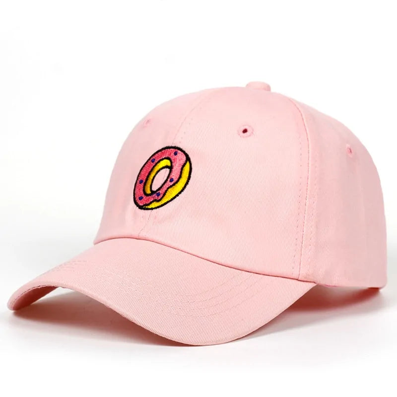 Donut Embroidery Cotton Hat