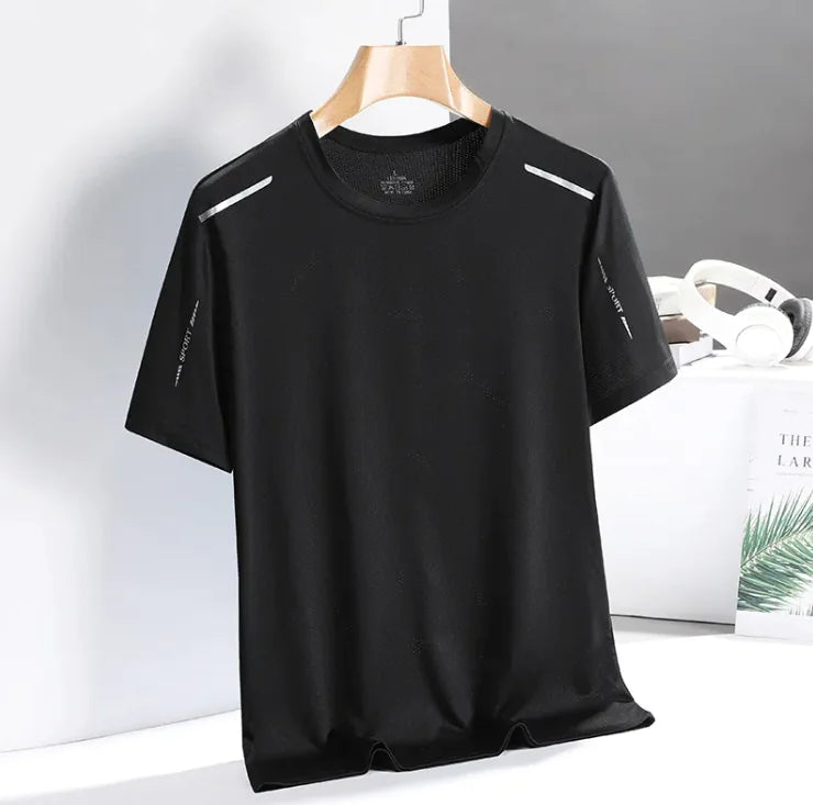 Men's Ice Silk Quick-Dry Tee – Breathable & Trendy Activewear