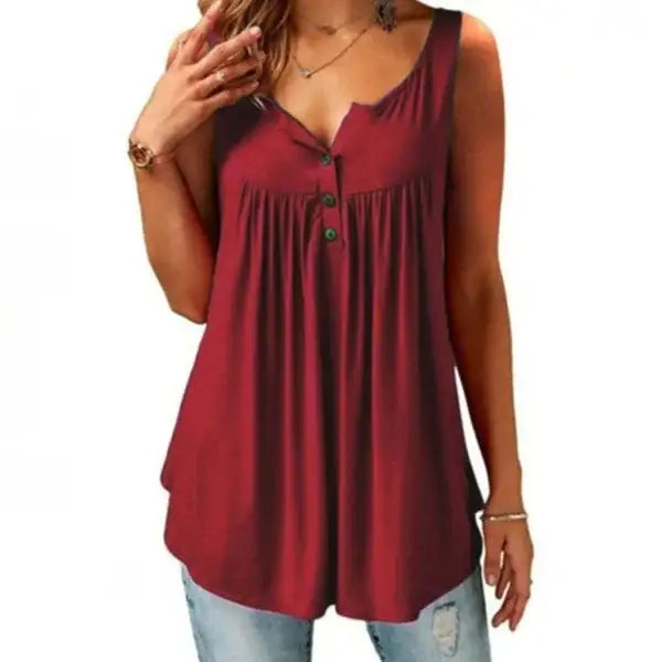 Casual Women Tank Tops Solid Color