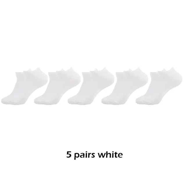 10 Pairs Men's Breathable Ankle Socks Cotton, White, Grey, Black - Ty Marcket